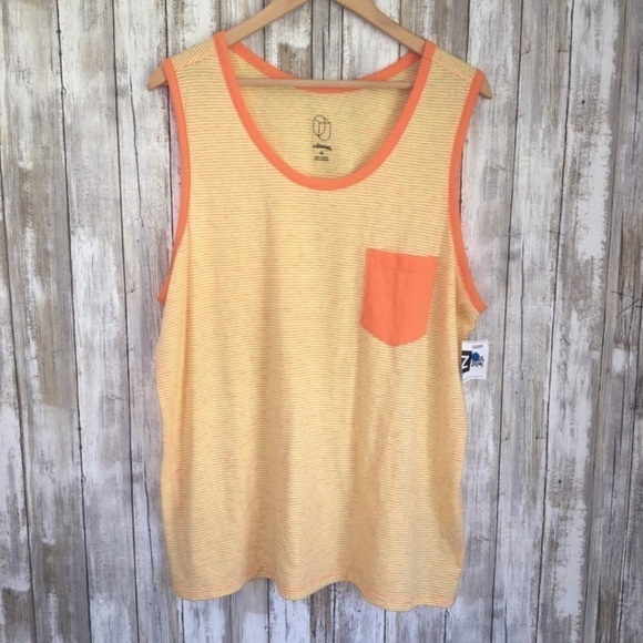 Original Use Yellow Striped Tank - Picture 1 of 3